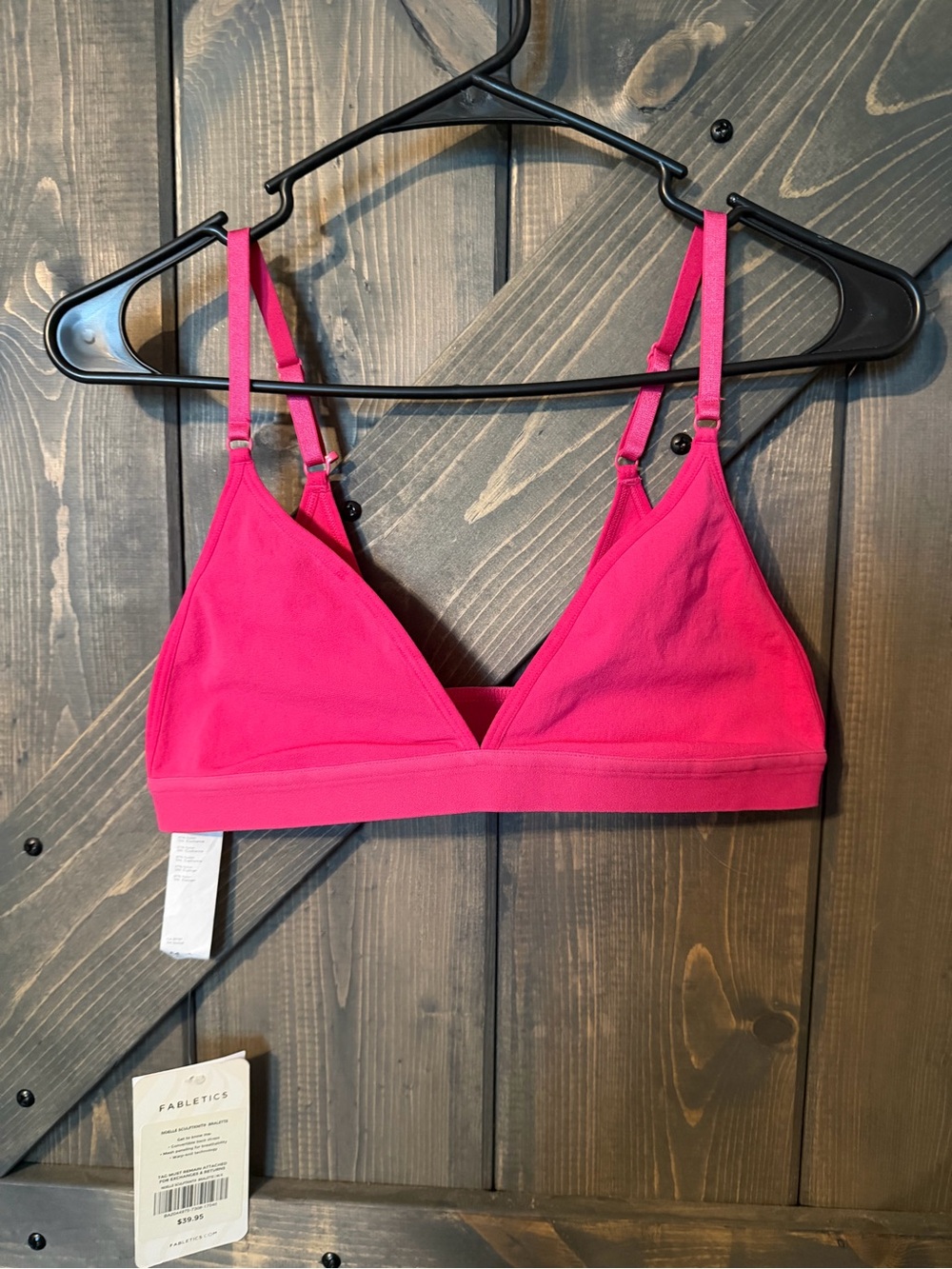 Fabletics SculptKnit Hot Pink Racerback Bralette